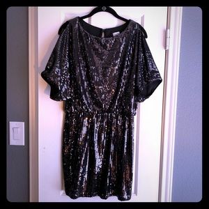 Black sequin dress